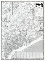 Maine State Map, Maine State Atlas 1961 to 1964 Highway Maps